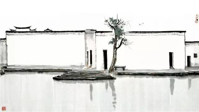 吴冠中笔下的江南民居