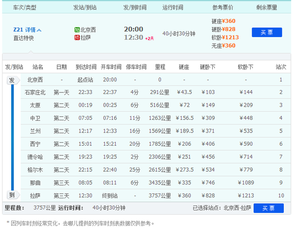 天哪！天津到拉萨只有11站，票价不到400元！沿途风景惊艳爆了！