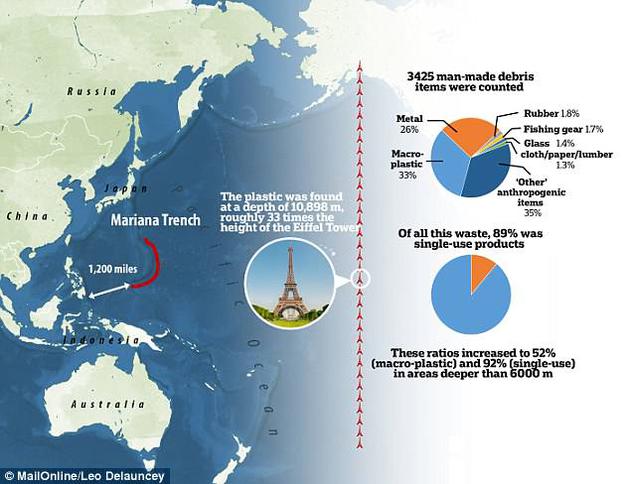 世界最深的垃圾场：马里亚纳海沟发现的塑料袋