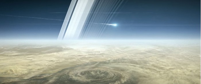 NASA公布卡西尼号坠毁前拍到的泰坦极地湖照片
