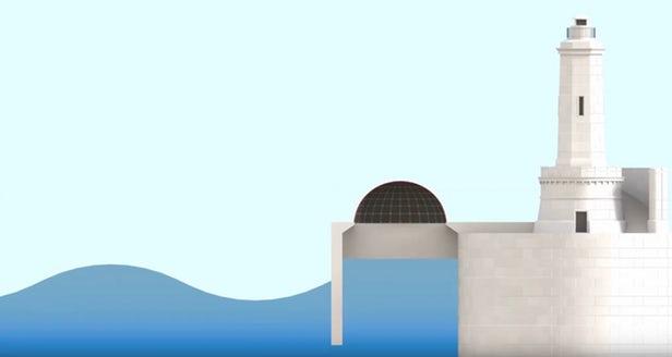 更简单、更便宜的可再生能源系统使用波浪来充气包含介电材料的橡胶