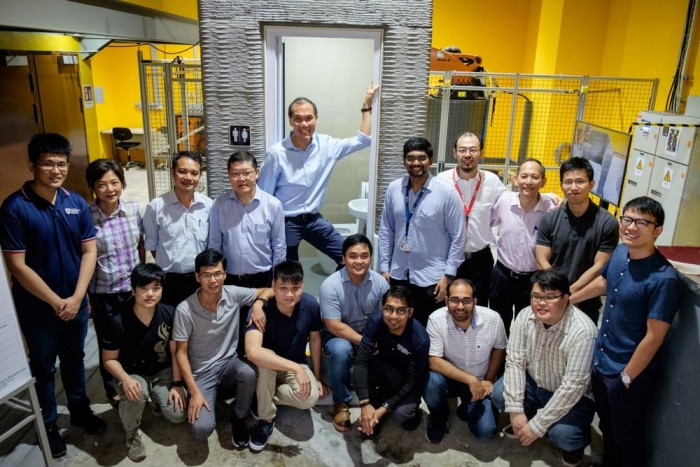 新加坡研究人员在一天内3D打印出预制浴室单位