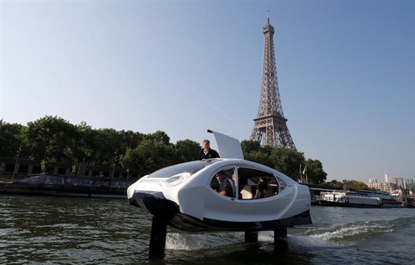时速33km/h 法国水上出租车首次测试：无污染无噪音