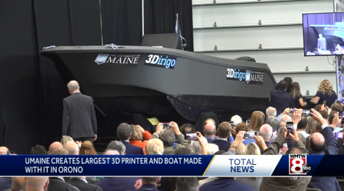 美缅因大学展示全球最大3D打印船 可下水航行