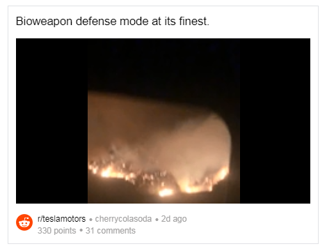 特斯拉先进的“生物武器防御模式”功能被证明在加州野火中非常有效