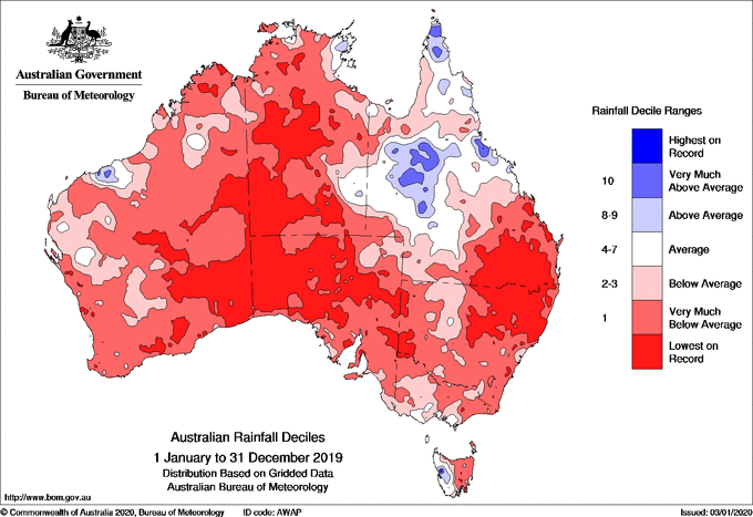 2019年成为澳大利亚有记录以来最热、最干燥的一年