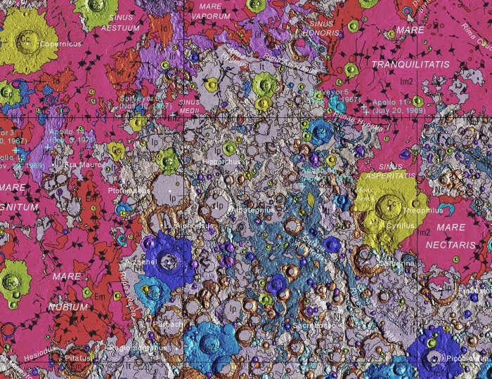 NASA和USGS合作绘制了有史以来最详细的月球地质图