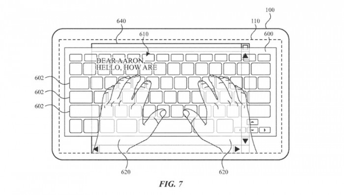 苹果新专利：将Apple Glass变成投影到任何表面的虚拟键盘工具