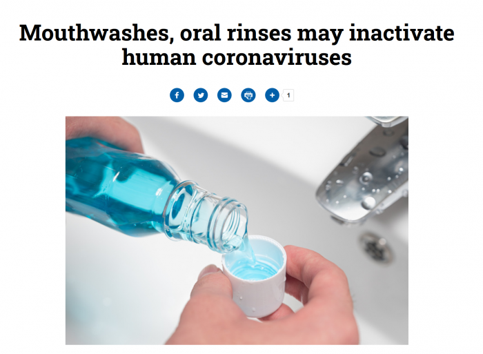 研究发现某些漱口水或能高效灭活SARS-CoV-2病毒