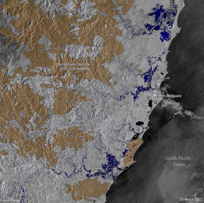 太空地图详细呈现澳大利亚创纪录洪水情况