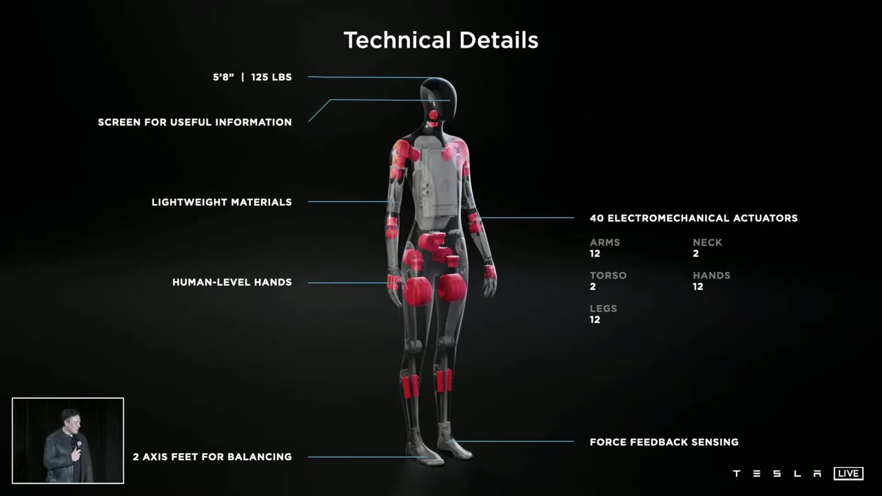 特斯拉展示人形机器人 用于处理不安全、重复或无聊的工作