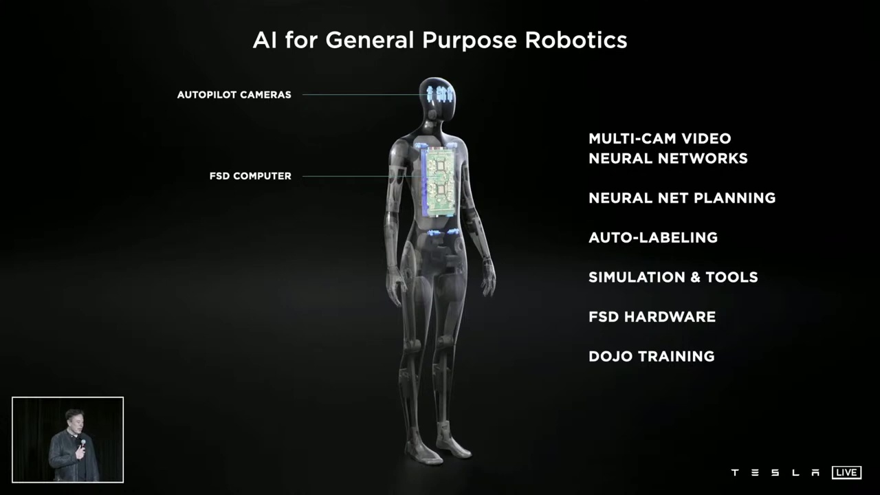 特斯拉展示人形机器人 用于处理不安全、重复或无聊的工作