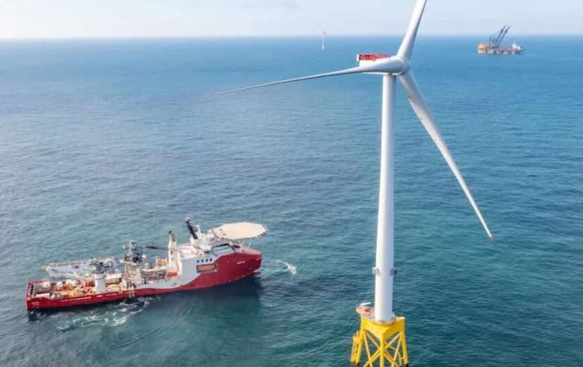 世界上最深的固桩式海上风电场Seagreen首次发电